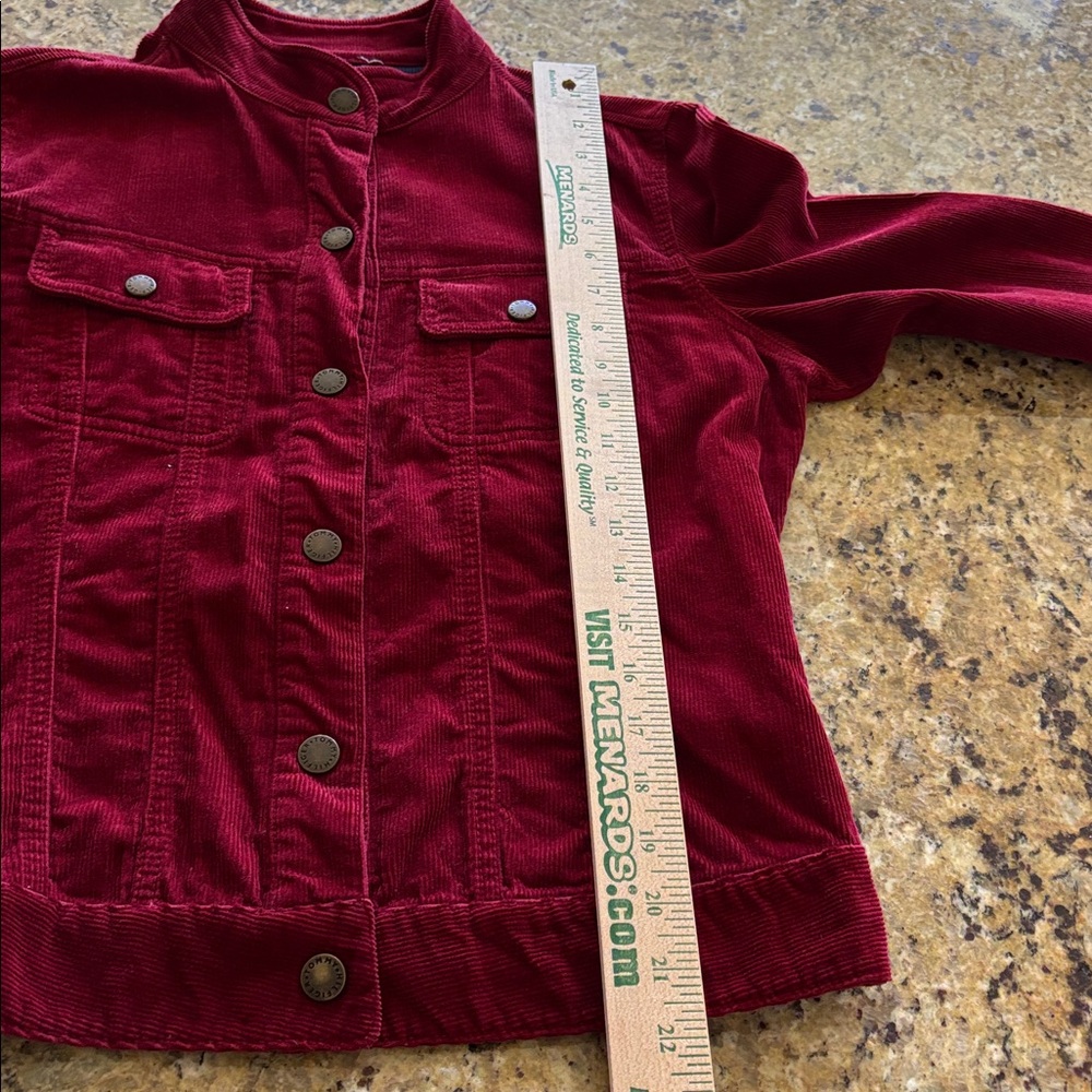 corduroy red jacket Tommy Hilfiger women's‎ size medium y2k - Picture 8 of 10